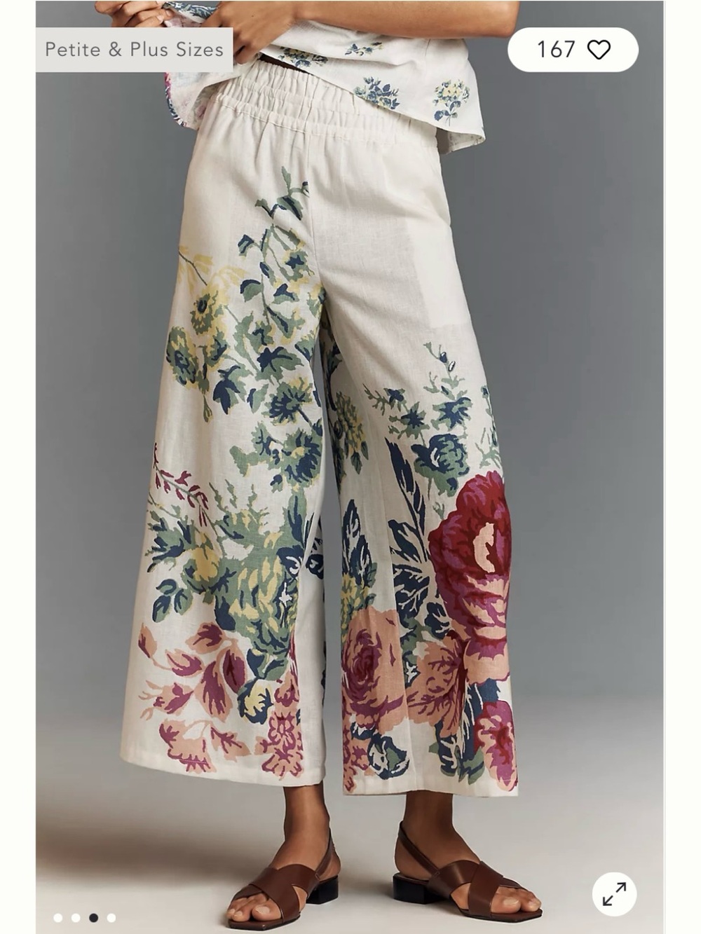 Anthroplogie The Somerset Pull-on Trousers: Printed Linen Edition